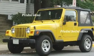 Boční okno - levé přední dveře