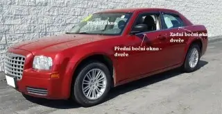 Boční okno - levé přední dveře